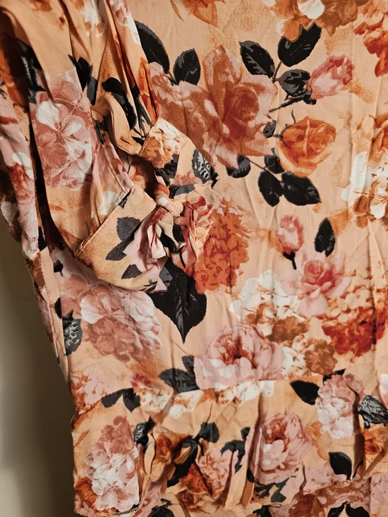 Jaase Tiered Long Sleeve Maxi Dress - Peach Pink - Picture 4 of 7